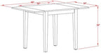 East West Furniture NDVA3-LWH-W 3 Piece Modern Dining Table Set Contains a - Image 13