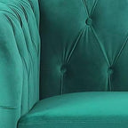 Living Room Chair, Modern Velvet Chesterfield Sofa Chair, Mid Century Single - Image 9