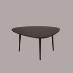 Handmade Eco-Friendly Modern Wood Dark Walnut Drop Shaped Coffee Table 3' from - Image 2