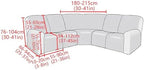 LightInTheBox 7-Piece Velvet Stretch Reclining Couch Covers 5 Seats Corner Sofa - Image 5
