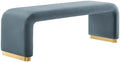 Modway EEI-6734-BRA-CAB Koda Performance Velvet Waterfall Long Bench, Brass by Modway