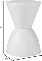 Modway Haste Contemporary Modern Hourglass Accent Stool in White - Image 3