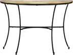 Solid Reclaimed Wood Side Table, Mixed Color Finish, 15.7x43.3x30.3 Inch Console - Image 3