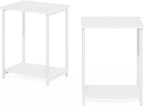 Furinno Simplistic Side Table Set of 2, 2-Tier Modern Metal Frame End Table - Image 6