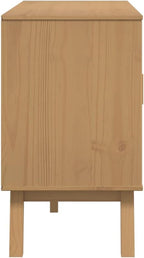 Scandinavian Solid Pine Sideboard, Mid-Century Modern Buffet Cabinet - Image 9