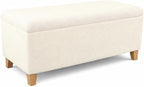 HomePop Storage Bench, Pearl Cream by HomePop