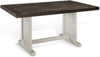 Pemberly Row Wood Breakfast Nook Set, Off White and Dark Brown Finish, Mahogany - Image 5