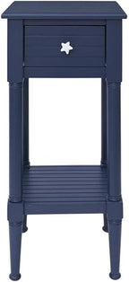 Linon Styers Wood Accent Starfish Coastal Side Table in Navy - Image 5