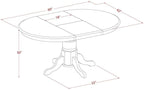 East West Furniture AVT-LWH-TP Avon Dining Room Table - Image 3