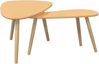 Coffee Table Set of 2, Nesting Living Room Tables, Solid Pine Wood and MDF - Image 6
