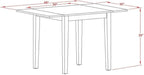East West Furniture NDNO3-OAK-W 3 Piece Kitchen Table Set - Image 5