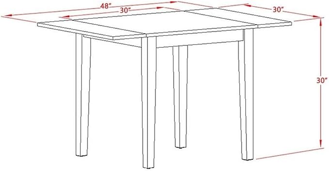 East West Furniture NDNO5-OAK-C 5 Piece Modern Dining Table Set Includes a - Image 5