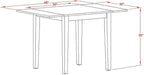 East West Furniture NDVA5-OAK-C 5 Piece Kitchen Table & Chairs Set Includes a - Image 5