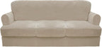 CUCRAF Cushion Sofa Cover 4 Piece Slipcovers, Soft Thick Velvet Couch Cover by CUCRAF