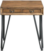 Pemberly Row Transitional Tanner 3PC Occasional Table Set, Light Walnut Finish - Image 7