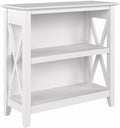 Bush Home Key West Small 2 Shelf Bookcase in Pure White Oak, Compact Home by BushHome