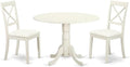 East West Furniture DLBO3-LWH-LC 3 Piece Modern Dining Table Set Contains a by EastWestFurniture