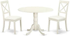 East West Furniture DLBO3-LWH-LC 3 Piece Modern Dining Table Set Contains a by EastWestFurniture