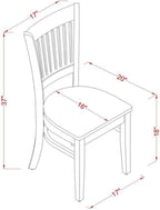 East West Furniture NDVA5-OAK-W 5 Piece Dining Room Furniture Set Includes a - Image 6