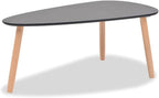 2 Coffee Tables Modern Coffee Table & Center Table Black MDF Tabletop Solid - Image 7