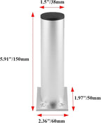 Set of 4 Furniture Legs 6 Inch, Adjustable Aluminum Alloy Cabinet Legs - Image 3