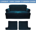 CUCRAF Cushion Sofa Cover 3 Piece Slipcovers, Soft Thick Velvet Couch Cover - Image 5