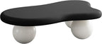 47.2" Cloud Coffee Table with 3 Ball Legs, Modern Irregular Center Table - Image 9