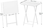 HOOBRO Folding TV Tray Tables, Industrial Snack Tables - Image 3