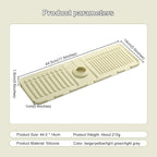 Faucet Mat for Kitchen Sink, 2024 Upgrade Faucet Guard Draining Mat Silicone - Image 3