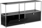 Modern Storage Cabinet Sideboard Versatile Free-Standing Organizer Cabinets - Image 4