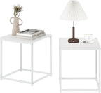 Furinno CAMNUS Side Table Set of 2, Metal Frame End Table, Square Open Frame by Furinno-FitsYourSpaceFitsYourBudget