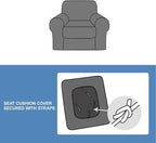 CUCRAF T Cushion Sofa Cover 2 Piece Armchair Slipcovers, Soft Thick Velvet - Image 7