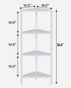 TUTOTAK Corner Shelf, 4-Tier Corner Bookshelf - Image 2