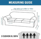 H.VERSAILTEX Velvet 4 Piece High Stretch Sofa Slipcover Sofa Cover Furniture - Image 2