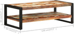 Coffee Table 47.2"x23.6"x15.7" Solid Reclaimed Wood, Side Table, Center Table - Image 2
