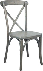EMMA + OLIVER Grey X-Back Chair by EMMAOLIVER