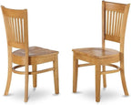 East West Furniture NDVA5-OAK-W 5 Piece Dining Room Furniture Set Includes a - Image 4