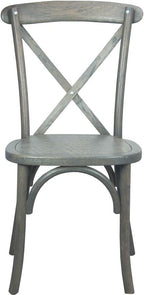 EMMA + OLIVER Grey X-Back Chair - Image 6