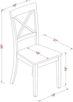 East West Furniture BOC-MAH-W Boston Dining Chairs - Image 3