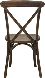 EMMA + OLIVER Gray Wash Dark Driftwood X-Back Chair - Image 3