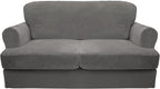 CUCRAF T Cushion Sofa Cover 3 Piece Loveseat Slipcovers, Soft Thick Velvet by CUCRAF