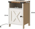 Fameill Farmhouse End Tables Set of 2, Nightstands - Image 3