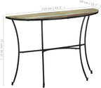 Solid Reclaimed Wood Side Table, Mixed Color Finish, 15.7x43.3x30.3 Inch Console - Image 2