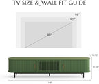 POVISON Fully-Assembled Modern Green TV Stand - Image 5