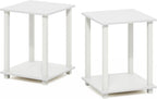 Furinno Simplistic Side Table Set of 2, 2-Tier Square Modern End Table - Image 6