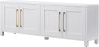 Henn&Hart Rectangular TV Stand for TV's up to 80" in White, TV Stands for the - Image 4
