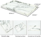 Real Luxurious Natural Marble Vanity Tray Genuine Marble Storage Tray - Image 2