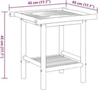 Bamboo Fiber Coffee Table with Storage Shelf, Eco-Friendly Modern Square Design - Image 2