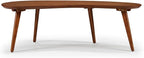 Mid Century Modern Abstract Shaped Coffee Table/Solid Wood/Castanho Finish - Image 4