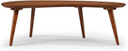 Mid Century Modern Abstract Shaped Coffee Table/Solid Wood/White Finish - Image 4
